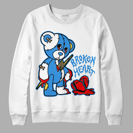 SB Dunk Low Homer DopeSkill Sweatshirt Broken Heart Graphic - White