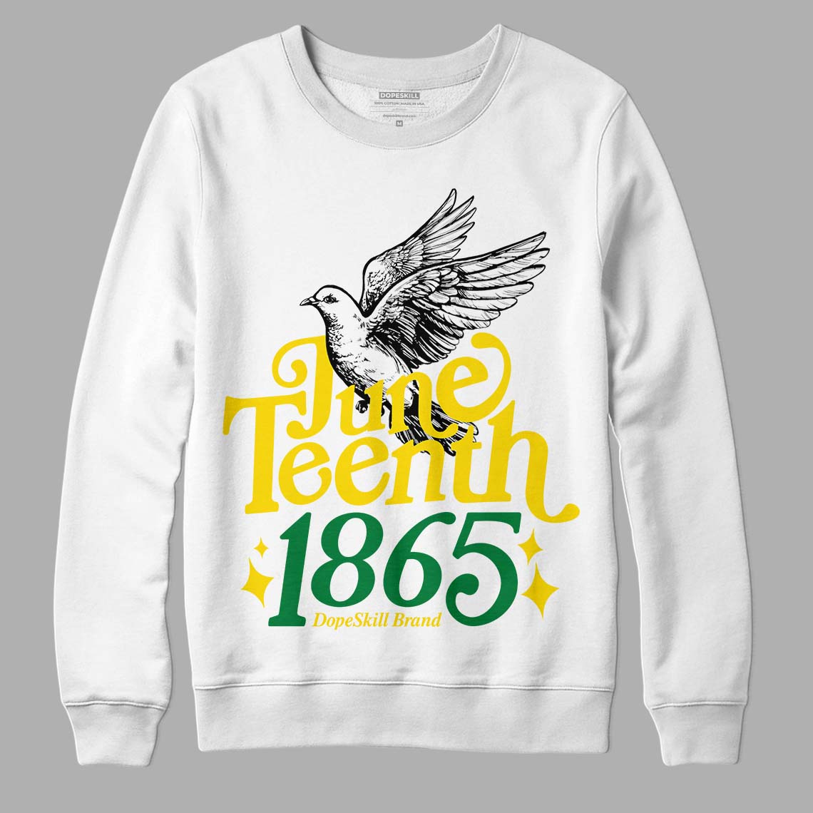 Dunk Low Reverse Brazil DopeSkill Sweatshirt Juneteenth 1865 Graphic Streetwear - White