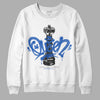 Jordan 1 High OG "True Blue" DopeSkill Sweatshirt Queen Chess Graphic Streetwear - White