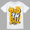 Goldenrod Dunk DopeSkill T-Shirt New Paid In Full Graphic - White 