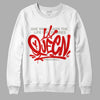 Fire Red 3s DopeSkill Sweatshirt Queen Graphic - White 