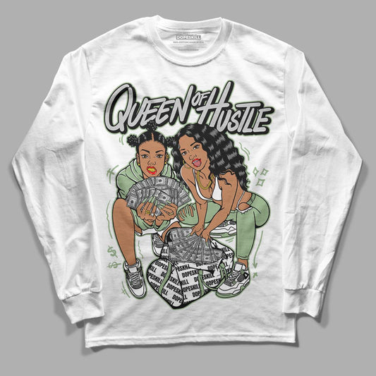 Jordan 4 Retro “Seafoam” DopeSkill Long Sleeve T-Shirt Queen Of Hustle Graphic Streetwear  - White 