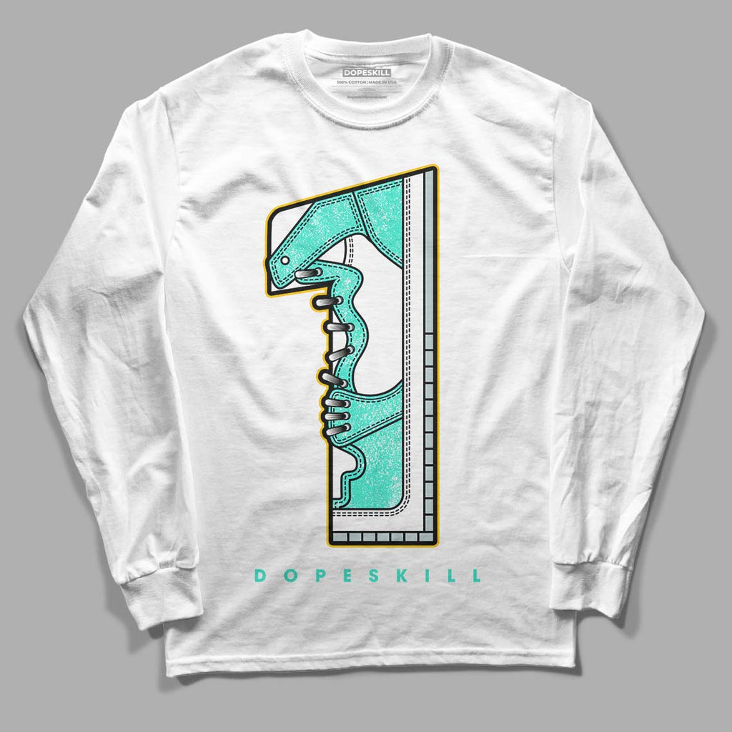 New Emerald 1s DopeSkill Long Sleeve T-Shirt No.1 Graphic - White 