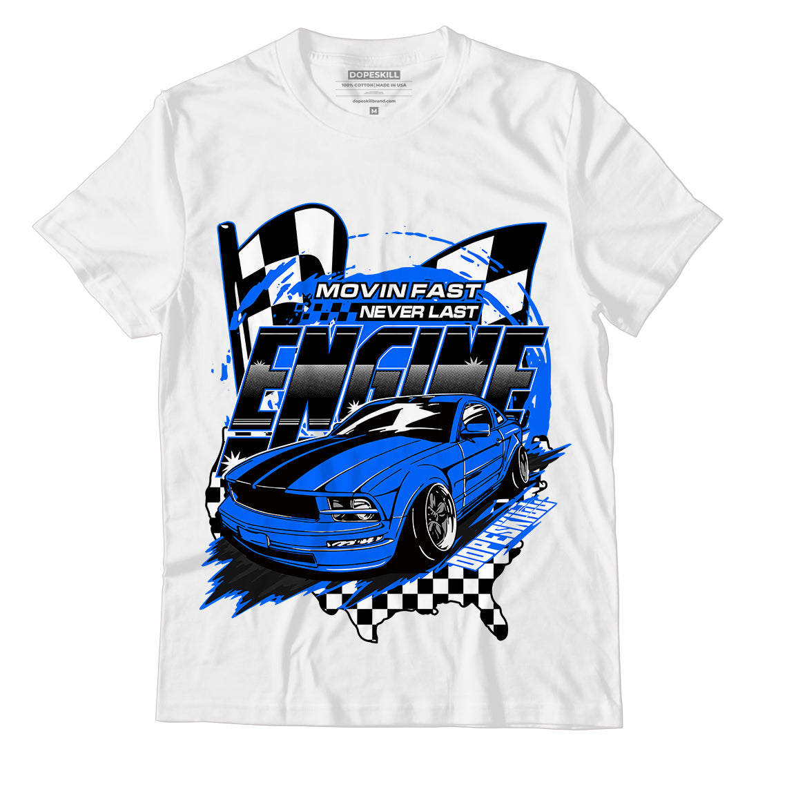 Yz 350 Boost V2 Dazzling Blue DopeSkill T-Shirt ENGINE Tshirt Graphic - White 