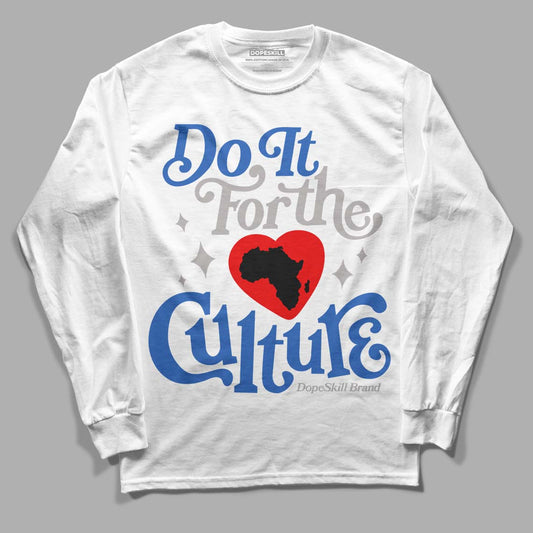 Jordan 1 High OG "True Blue" DopeSkill Long Sleeve T-Shirt Do It For The Culture Graphic Streetwear - White