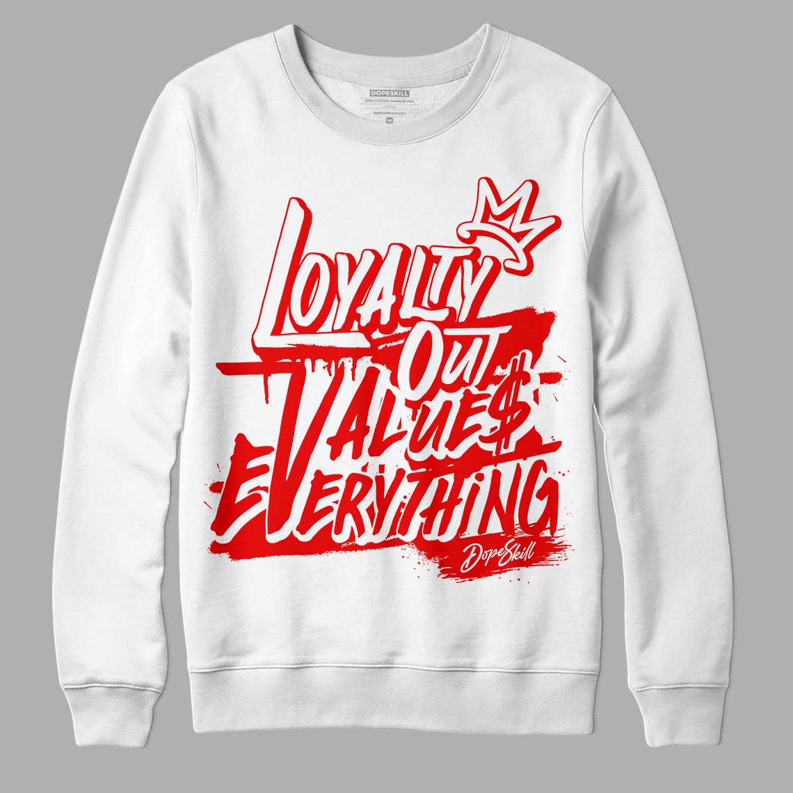 SB Dunk Low Cherry Sample DopeSkill Sweatshirt LOVE Graphic Streetwear - White