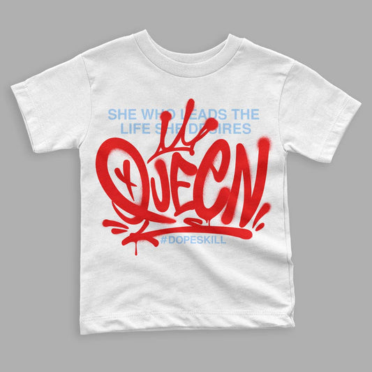 Cherry 11s  DopeSkill Toddler Kids T-shirt Queen Graphic - White 