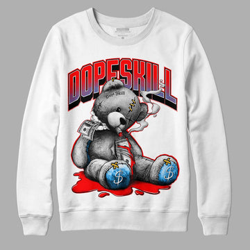 Fruity Pebbles Dunks DopeSkill Sweatshirt Sick Bear Graphic - White