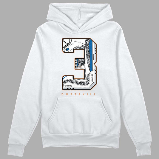 Jordan 3 Retro Wizards DopeSkill Hoodie Sweatshirt No.3 Graphic Streetwear - White