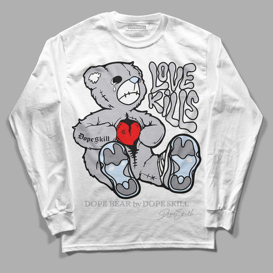 Jordan 11 Retro Low Cement Grey DopeSkill Long Sleeve T-Shirt Love Kills Graphic Streetwear - White