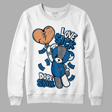 Jordan 3 Retro Wizards DopeSkill Sweatshirt Love Sick Graphic Streetwear - White