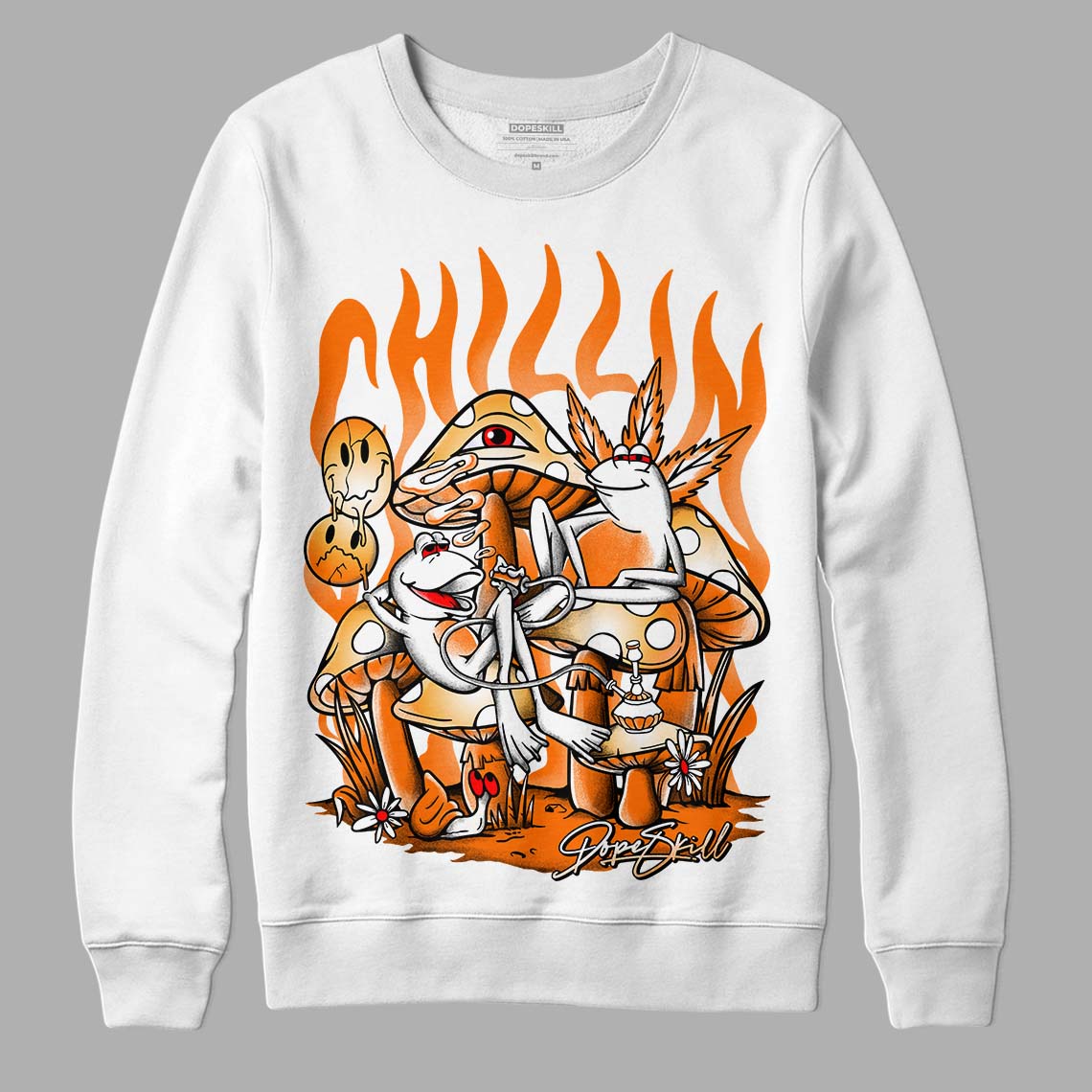 Wmns Dunk Low 'Magma Orange DopeSkill Sweatshirt Chillin Graphic Streetwear - White