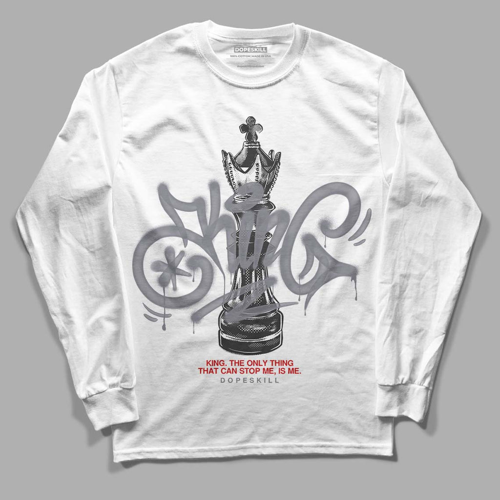 Jordan 9 Fire Red DopeSkill Long Sleeve T-Shirt King Chess Graphic Streetwear - White