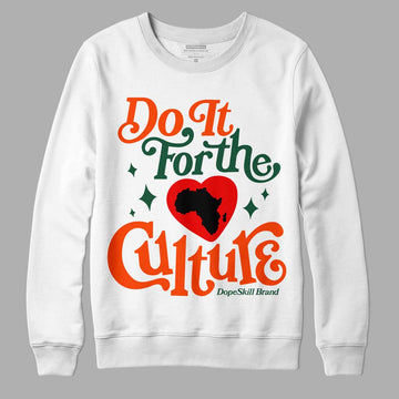 Dunk Low Team Dark Green Orange DopeSkill Sweatshirt Do It For The Culture Graphic Streetwear - White