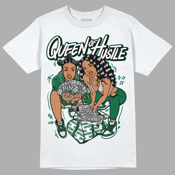 Gorge Green 1s DopeSkill T-Shirt Queen Of Hustle Graphic - White 