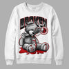 Jordan 13 Retro Playoffs DopeSkill Sweatshirt Sick Bear Graphic Streetwear - White 