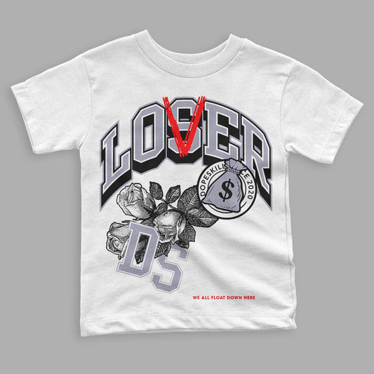 Jordan 13 Retro 'Black Flint' DopeSkill Toddler Kids T-shirt Loser Lover Graphic Streetwear - White