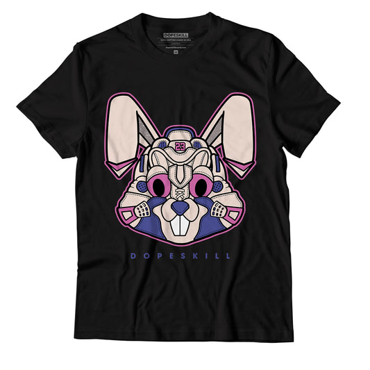 Jordan 7 SE Sapphire DopeSkill T-Shirt Sneaker Rabbit Graphic - Black