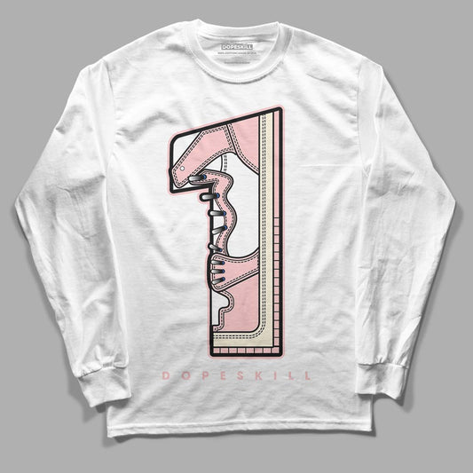 Jordan 1 High OG WMNS Washed Pink DopeSkill Long Sleeve T-Shirt No.1 Graphic Streetwear - White