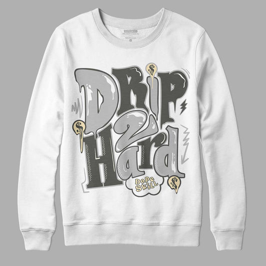 Jordan 4 Retro SE Craft Photon Dust DopeSkill Sweatshirt Drip Too Hard Graphic Streetwear  - White 