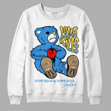 SB Dunk Low Homer DopeSkill Sweatshirt Love Kills Graphic - White