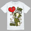 Travis Scott x Jordan 1 Low OG “Olive” DopeSkill T-Shirt Love Sick Graphic Streetwear - White