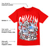 Cherry 11s DopeSkill Varsity Red T-shirt Chillin Graphic