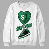 Jordan 1 Low Lucky Green DopeSkill Sweatshirt Self Made Graphic Streetwear - White