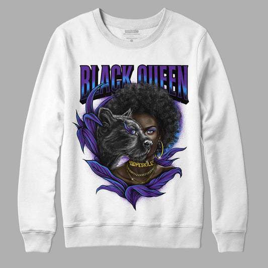 Court Purple 13s DopeSkill Sweatshirt New Black Queen Graphic - White 