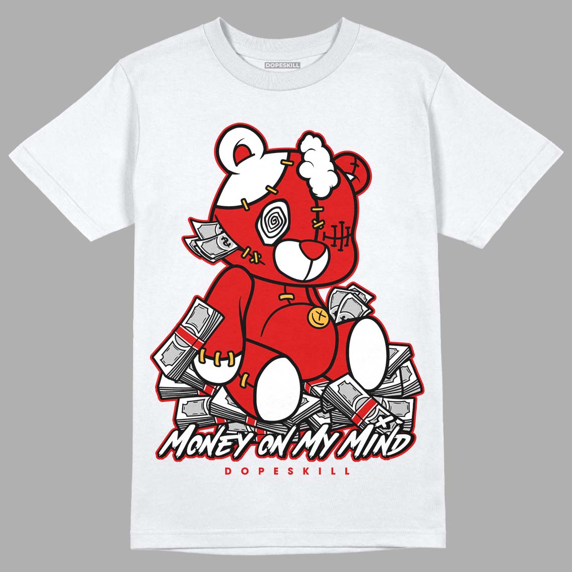 Dunk Low Gym Red DopeSkill T-Shirt MOMM Bear Graphic - White 