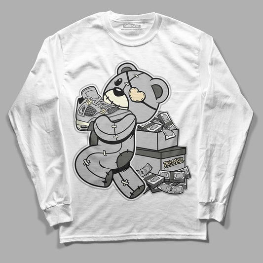 Jordan 4 Retro SE Craft Photon Dust DopeSkill Long Sleeve T-Shirt Bear Steals Sneaker Graphic Streetwear - White 