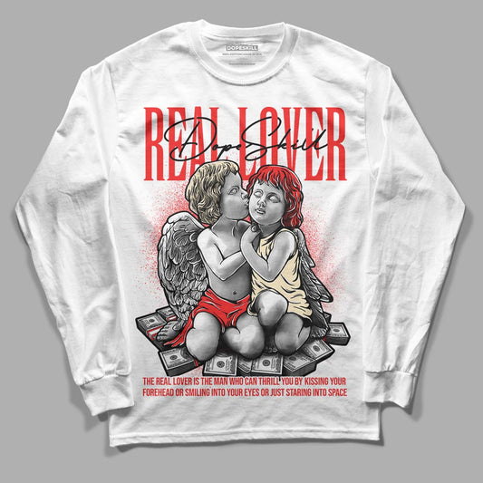 Dunk On Mars 5s DopeSkill Long Sleeve T-Shirt Real Lover Graphic - White