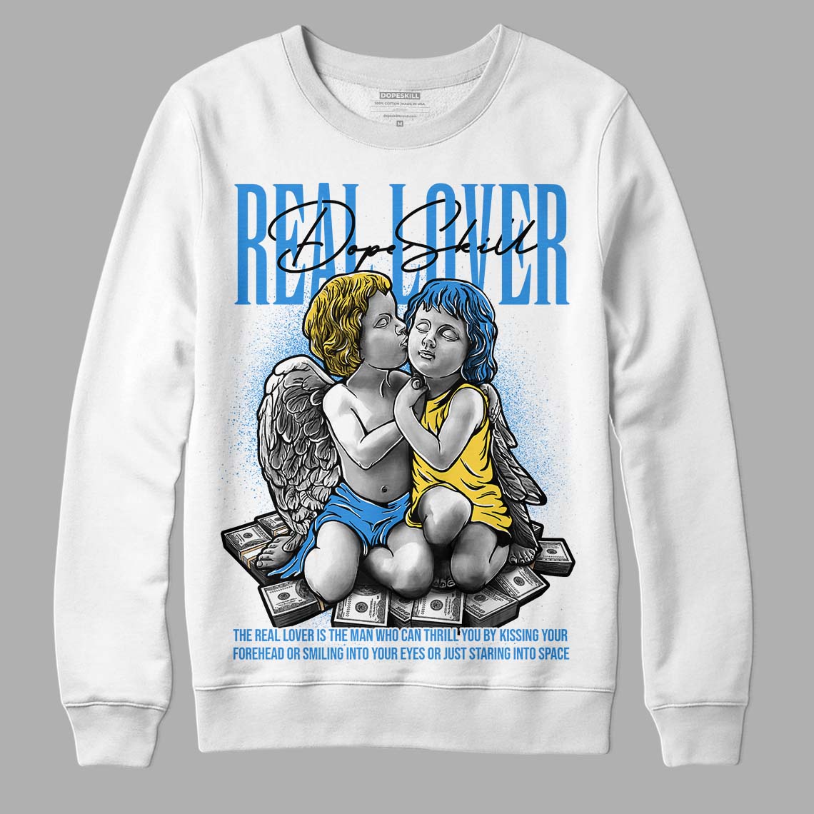 SB Dunk Low Homer DopeSkill Sweatshirt Real Lover Graphic - White