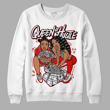 Gym Red 9s DopeSkill Sweatshirt Queen Of Hustle Graphic - White 