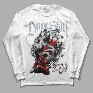 Jordan 3 Retro White Cement Reimagined DopeSkill Long Sleeve T-Shirt Money Loves Me Graphic Streetwear - White