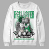 Jordan 2 Retro Lucky Green DopeSkill Sweatshirt Real Lover Graphic Streetwear  - White 