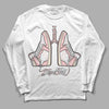 Jordan 1 High OG WMNS Washed Pink DopeSkill Long Sleeve T-Shirt Breathe Graphic Streetwear - White