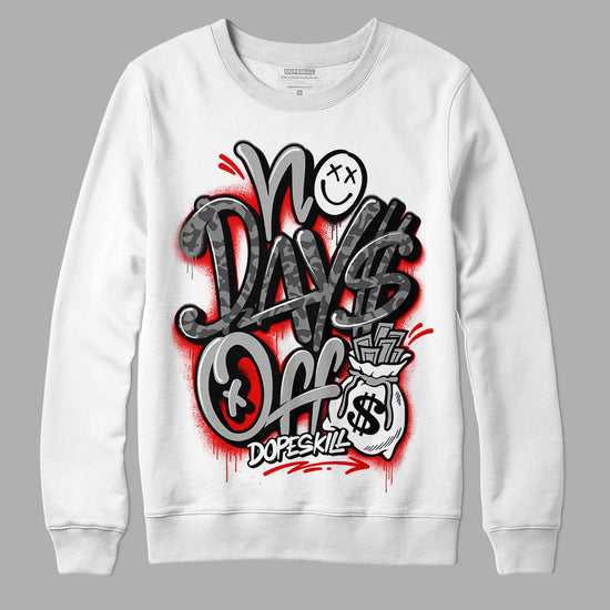 Jordan 5 Retro P51 Camo DopeSkill Sweatshirt No Days Off Graphic Streetwear -  White 