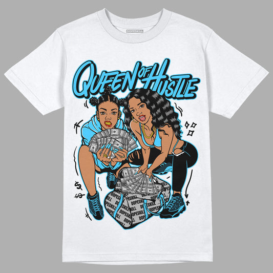 University Blue 13s DopeSkill T-Shirt Queen Of Hustle Graphic - White 