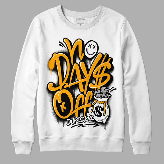 Black Taxi 12s DopeSkill Sweatshirt No Days Off Graphic - White 