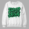 Jordan 1 Low Lucky Green DopeSkill Sweatshirt Super Sauce Graphic Streetwear - White