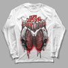 Cherry 11s DopeSkill Long Sleeve T-Shirt DopeSkill Evolution Graphic - White