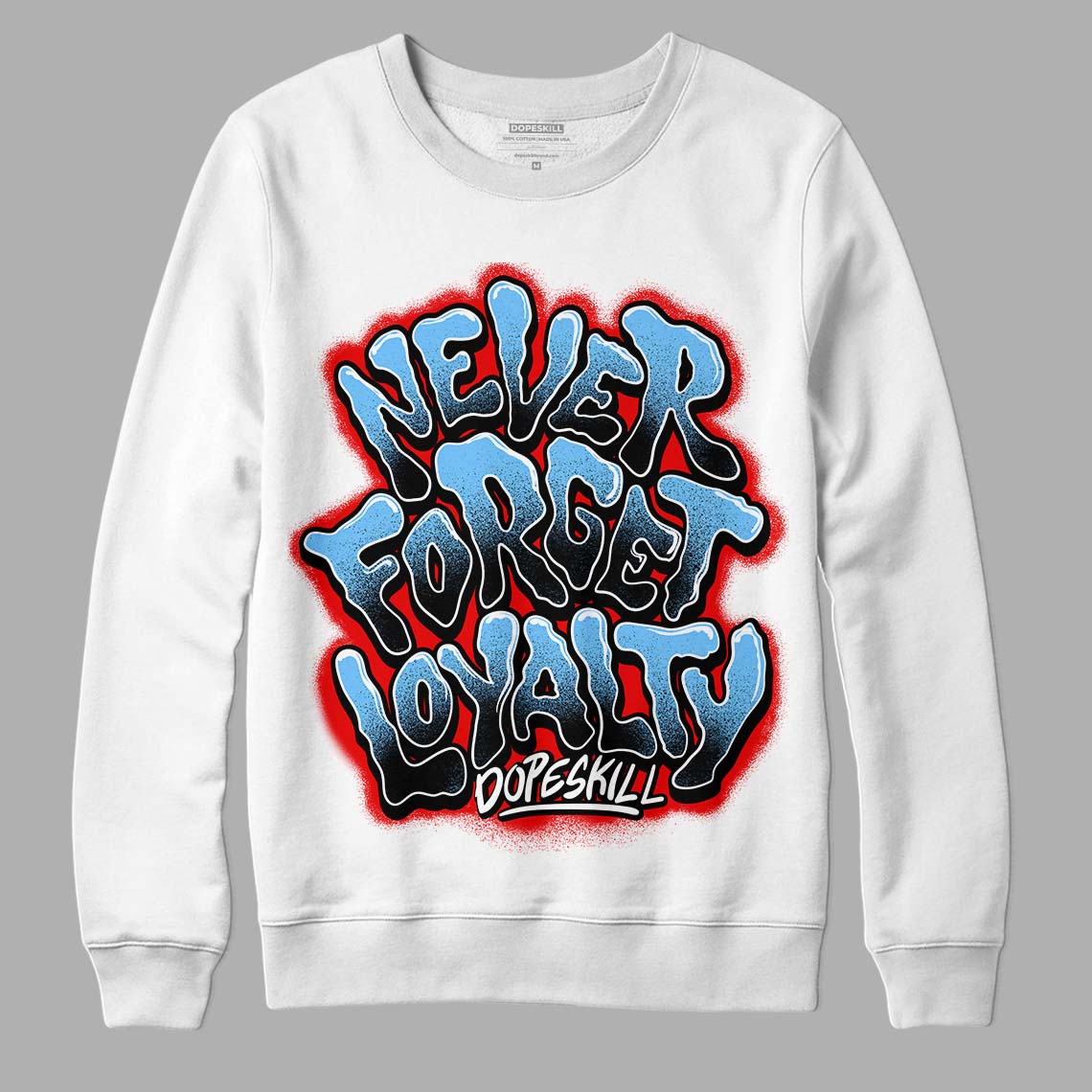 Travis Scott x Jordan 4 Retro 'Cactus Jack' DopeSkill Sweatshirt Never Forget Loyalty Graphic Streetwear - White 