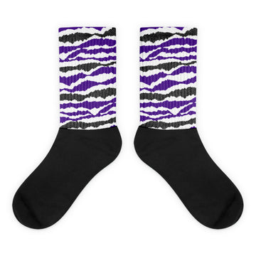 Abstract Tiger Sublimated Socks Match Jordan 3 Dark Iris