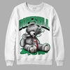 Jordan 2 Retro Lucky Green DopeSkill Sweatshirt Sick Bear Graphic Streetwear - White 