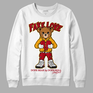 Cardinal 7s DopeSkill Sweatshirt Fake Love Graphic - White