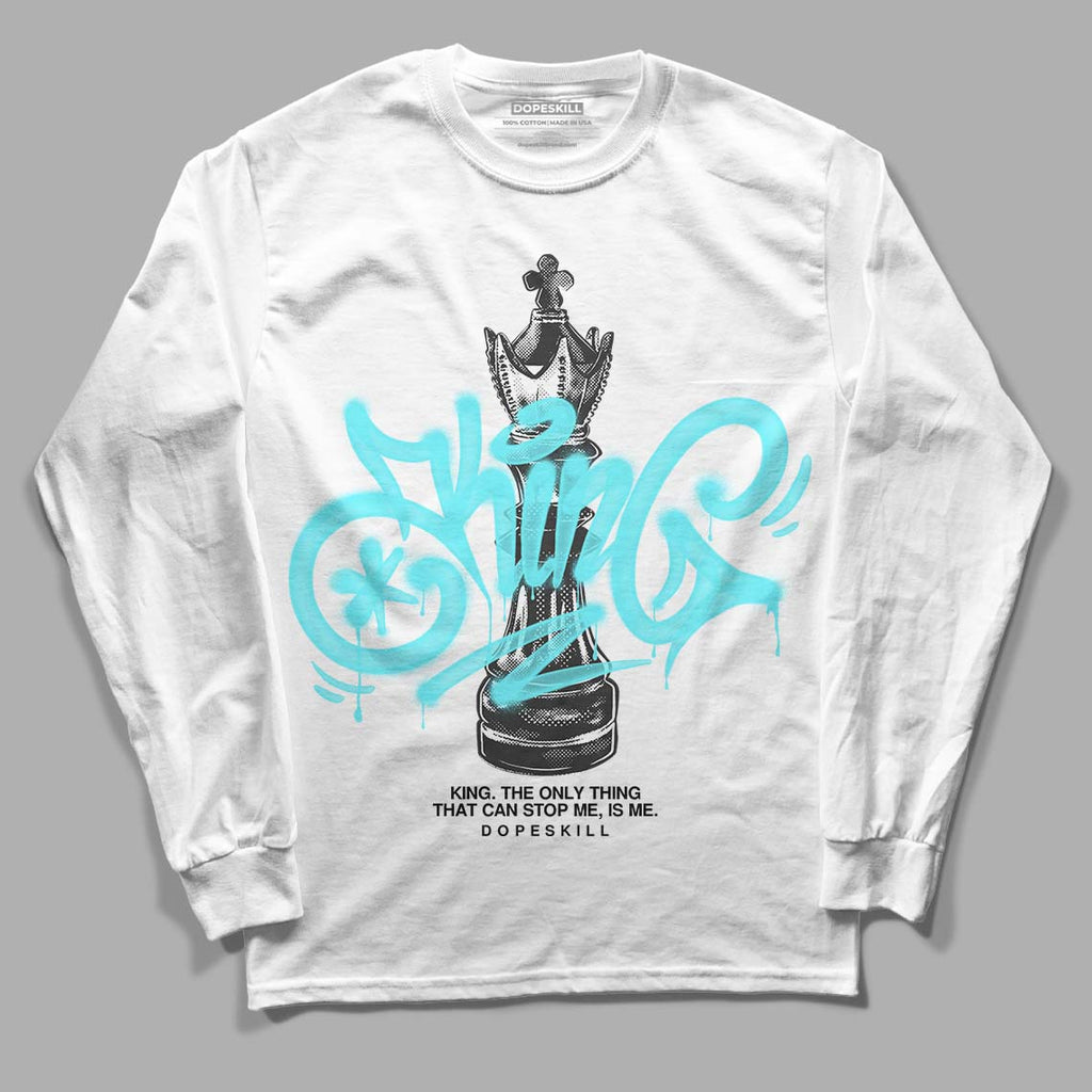 Jordan 5 Aqua DopeSkill Long Sleeve T-Shirt King Chess Graphic Streetwear - White