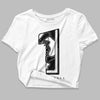 Jordan 1 High 85 Black White DopeSkill Women's Crop Top No.1 Graphic Streetwear  - White 