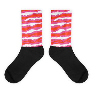 Abstract Tiger Sublimated Socks Match Jordan 5 GS Pinksicle