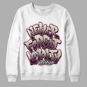 Dunk Low Night Maroon and Medium Soft Pink DopeSkill Sweatshirt Never Forget Loyalty Graphic Streetwear - White 